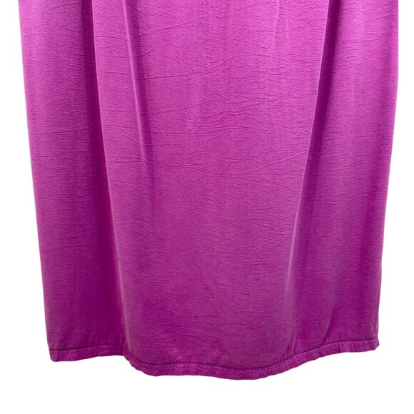 Tianello Purple Tencel Tunnel Midi Skirt Size M Elastic Waist Pull-On Back Slit - Picture 4 of 8